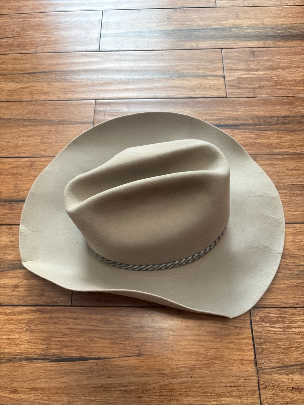 Stetson Cowboy Hat 5X Beaver Felt Gray Size 7 1/4 USA Rancher Cowboy